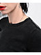 Zine Carmina Black Mineral Wash Thermal Crop T-Shirt - Thumbnail image 3 of 3