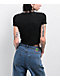 Zine Carmina Caviar Mineral Wash Thermal Crop T-Shirt - Thumbnail image 2 of 3