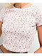 Zine Carmina Ditsy Floral Ballerina Pink Thermal Crop T-Shirt - Thumbnail image 3 of 3