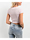 Zine Carmina Ditsy Floral Ballerina Pink Thermal Crop T-Shirt - Thumbnail image 2 of 3