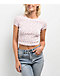Zine Carmina Ditsy Floral Ballerina Pink Thermal Crop T-Shirt - Thumbnail image 1 of 3