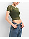 Zine Cashie Green Mesh Crop T-Shirt - Thumbnail image 4 of 5