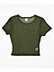 Zine Cashie Green Mesh Crop T-Shirt - Thumbnail image 5 of 5