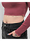 Zine Georgie Roan Rouge Long Sleeve Crop T-Shirt - Thumbnail image 3 of 3