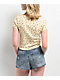 Zine Hannie Ditsy Floral Yellow Crop Henley T-Shirt - Thumbnail image 2 of 3
