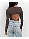 Zine Havanna Java Buckle Long Sleeve Crop T-Shirt - Thumbnail image 2 of 3