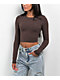 Zine Havanna Java Buckle Long Sleeve Crop T-Shirt - Thumbnail image 1 of 3