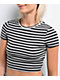Zine Irina Black & White Stripe Crop T-Shirt - Thumbnail image 3 of 3