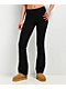 Zine Julia Black Foldover Flare Pants - Thumbnail image 1 of 3
