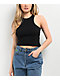 Zine Nimah Black Crop Tank Top - Thumbnail image 1 of 3