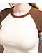 Zine Pammie Brown Raglan Crop T-Shirt - Thumbnail image 3 of 4