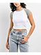 Zine Pammie White & Grey Raglan Crop T-Shirt - Thumbnail image 1 of 3