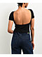 Zine Rita Black Open Back Crop T-Shirt - Thumbnail image 2 of 3