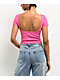 Zine Rita Pink Open Back Crop T-Shirt - Thumbnail image 2 of 3