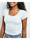 Zine Rosie Ice Blue Pointelle Crop T-Shirt - Thumbnail image 3 of 3