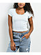 Zine Rosie Ice Blue Pointelle Crop T-Shirt - Thumbnail image 1 of 3