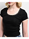 Zine Rosie Pointelle Black T-Shirt - Thumbnail image 3 of 3