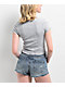 Zine Rosie Pointelle Grey Crop T-Shirt - Thumbnail image 2 of 3