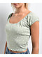 Zine Ruby Desert Sage Shirred Crop Top - Thumbnail image 3 of 3