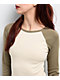 Zine Sam Parchment Raglan Long Sleeve Crop T-Shirt - Thumbnail image 3 of 3