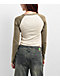 Zine Sam Parchment Raglan Long Sleeve Crop T-Shirt - Thumbnail image 2 of 3