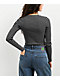 Zine Shiloh Black Long Sleeve Crop T-Shirt - Thumbnail image 2 of 4