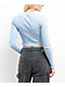 Zine Shiloh Blue Long Sleeve Crop T-Shirt - Thumbnail image 2 of 4