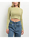 Zine Shiloh Sage Long Sleeve Crop T-Shirt - Thumbnail image 1 of 3