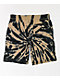 Zine Silas Incense Tan & Black Tie Dye Sweat Shorts - Thumbnail image 5 of 5