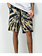 Zine Silas Incense Tan & Black Tie Dye Sweat Shorts - Thumbnail image 2 of 5