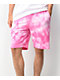 Zine Silas Pink & White Tie Dye Sweat Shorts - Thumbnail image 2 of 4