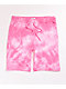 Zine Silas Pink & White Tie Dye Sweat Shorts - Thumbnail image 1 of 4