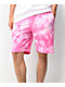 Zine Silas shorts deportivos tie dye rosa y blanco