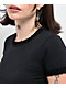 Zine Stacey Black Lettuce Crop T-Shirt - Thumbnail image 3 of 3