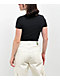 Zine Stacey Black Lettuce Crop T-Shirt - Thumbnail image 2 of 3