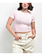 Zine Stacey Pink Lettuce Crop T-Shirt - Thumbnail image 1 of 3