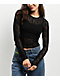Zine Talia Black Lace Long Sleeve Top - Thumbnail image 1 of 2