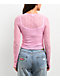 Zine Talia Pink Lace Long Sleeve Top - Thumbnail image 2 of 4
