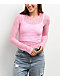 Zine Talia Pink Lace Long Sleeve Top - Thumbnail image 1 of 4