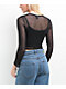 Zine Tashti Black Long Sleeve Mesh Top - Thumbnail image 2 of 4