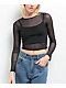 Zine Tashti Black Long Sleeve Mesh Top - Thumbnail image 1 of 4