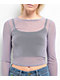 Zine Tashti Grey Long Sleeve Mesh Top - Thumbnail image 3 of 3