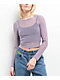 Zine Tashti Grey Long Sleeve Mesh Top - Thumbnail image 1 of 3