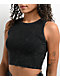 Zine Tawney Ribbed Black Wash Crop Tank Top - Thumbnail image 3 of 4
