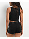 Zine Tawney Ribbed Black Wash Crop Tank Top - Thumbnail image 2 of 4