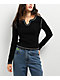Zine Thora Caviar Thermal Long Sleeve Crop T-Shirt - Thumbnail image 1 of 2