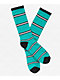 Zine Tried Green Stripe Crew Socks