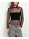 Zutter Swiss Dot Lace Black Long Sleeve Shirt - Thumbnail image 1 of 3