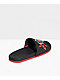 adidas Adilette Comfort Floral Black & Red Slide Sandals