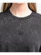 adidas All SZN Black Mineral Wash Crop T-Shirt - Thumbnail image 3 of 4